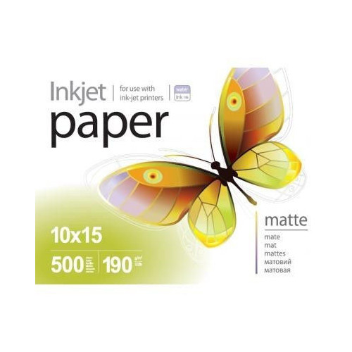 Фотопапiр PrintPro матовий 190г/м2 10x15см 500арк. (PME1905004R)