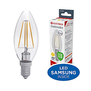 Лампа світлодіодна свічка ретро Electrum Filament 4W E14 3000K (A-LC-1942)