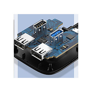 Концентратор USB Cabletime 4-Ports, USB3.0 + USB2.0 + Micro B з живленням (CB43B)