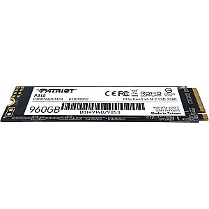 Накопичувач SSD  960GB Patriot P310 M.2 2280 PCIe NVMe 3.0 x4 TLC (P310P960GM28)