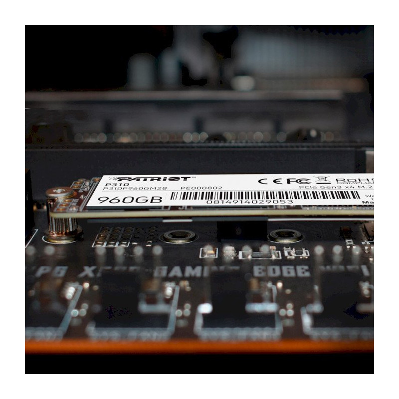Накопичувач SSD  960GB Patriot P310 M.2 2280 PCIe NVMe 3.0 x4 TLC (P310P960GM28)