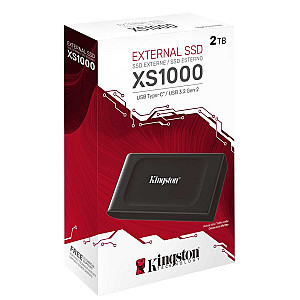 Накопичувач зовнішній SSD Portable USB 2.0ТB Kingston SXS1000 Black (SXS1000/2000G)