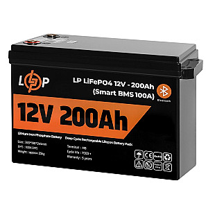 Акумуляторна батарея LogicPower 12V 200 AH (2560Wh) для ДБЖ (Smart BMS 100А) LiFePO4