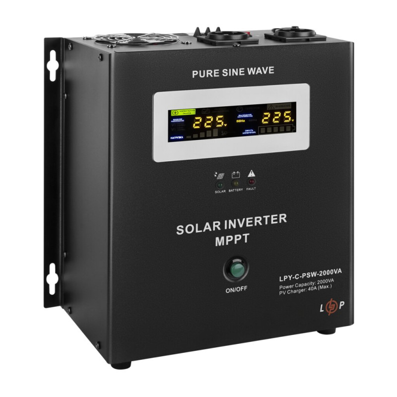 Сонячний інвертор (ДБЖ) LogicPower LPY-С-PSW-2000VA (1400Вт) MPPT 24V (LP4126)