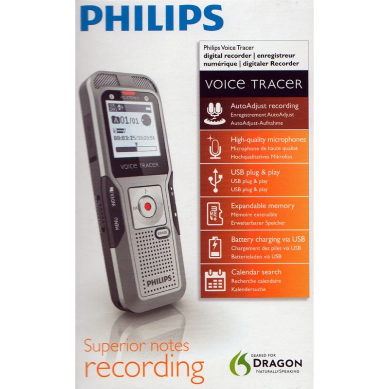 Диктофон Philips DVT3200 4GB Silver