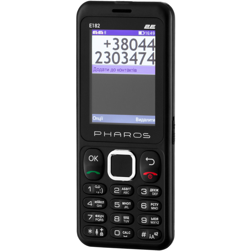 Мобiльний телефон 2E E182 Dual Sim Black (688130245234)