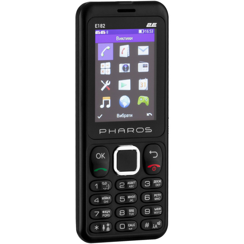 Мобiльний телефон 2E E182 Dual Sim Black (688130245234)