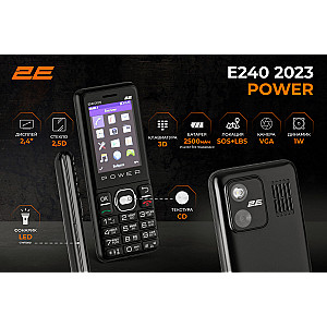 Мобiльний телефон 2E E240 2023 Dual Sim Black (688130251068)