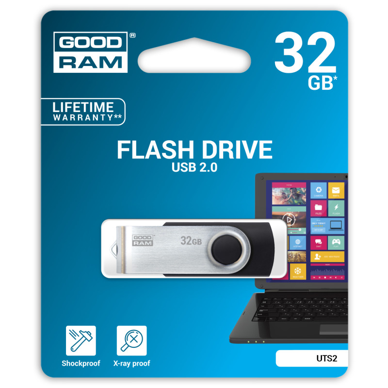 Флеш-накопичувач USB 32GB GOODRAM UTS2 (Twister) Black (UTS2-0320K0R11)