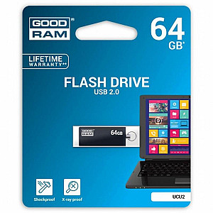 Флеш-накопичувач USB 64GB GOODRAM UCU2 (Cube) Black (UCU2-0640K0R11)