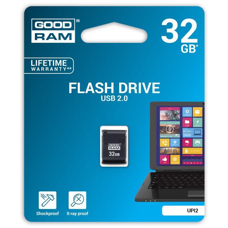Флеш-накопичувач USB 32GB GOODRAM UPI2 (Piccolo) Black (UPI2-0320K0R11)