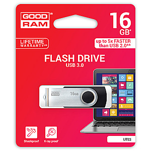 Флеш-накопичувач USB3.0 16GB GOODRAM UTS3 (Twister) Black (UTS3-0160K0R11)