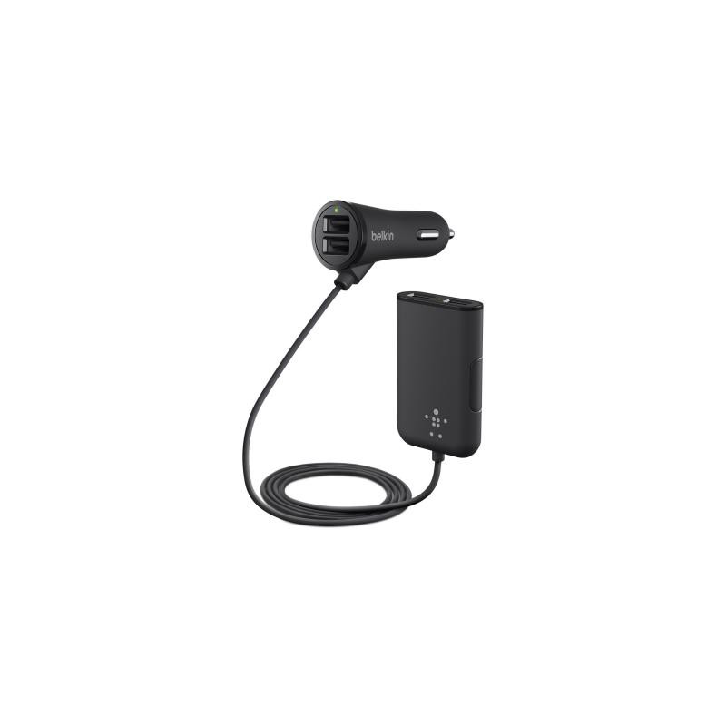 Автомобільний зарядний пристрій Belkin Road Rockstar USB Charger (2 USB x 2.4A + 2 USB x 1.2A) Black (F8M935bt06-BLK)