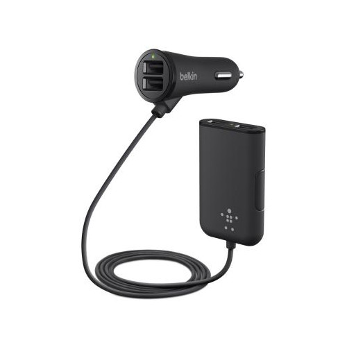 Автомобільний зарядний пристрій Belkin Road Rockstar USB Charger (2 USB x 2.4A + 2 USB x 1.2A) Black (F8M935bt06-BLK)