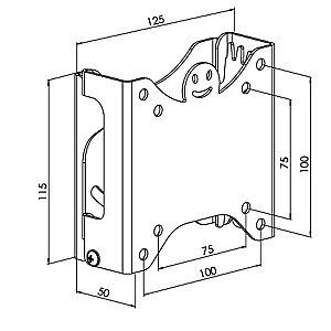 Кронштейн KSL WM111N (VESA100х100)