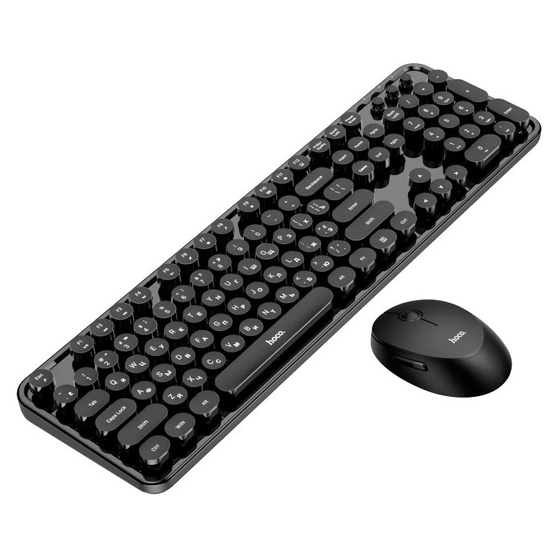 Комплект (клавіатура, мишка) бездротовий HOCO DI25 Palladis Black (DI25B)