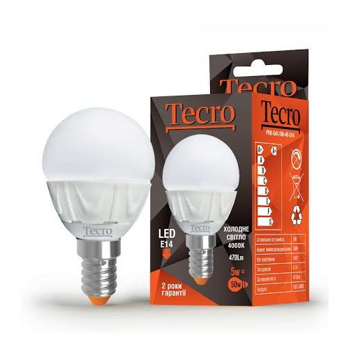Лампа світлодіодна Tecro 5W E14 4000K (PRO-G45-5W-4K-E14)