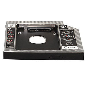 Переходнік Frime для установки 2.5" SSD/HDD у відсік приводу 9.5мм Black/Silver (FHDC950M)