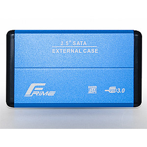 Зовнішня кишеня Frime SATA HDD/SSD 2.5", USB 3.0, Metal, Blue (FHE22.25U30)