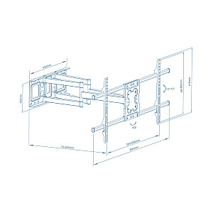 Кронштейн Walfix R-614B (VESA800х400)