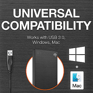 Зовнішній жорсткий диск 2.5" USB 1.0TB Seagate One Touch with Password Black (STKY1000400)