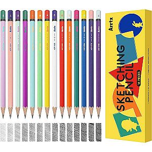 Набір професійних олівців Arrtx для малювання (AOP-0114A), 14 шт. (LC303571)