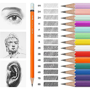 Набір професійних олівців Arrtx для малювання (AOP-0114A), 14 шт. (LC303571)