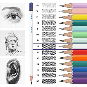 Набір олівців Arrtx для малювання 2B (ADP-012B), 14 шт (LC303588)