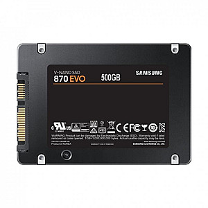 Накопичувач SSD  500GB Samsung 870 EVO 2.5" SATAIII MLC (MZ-77E500BW)