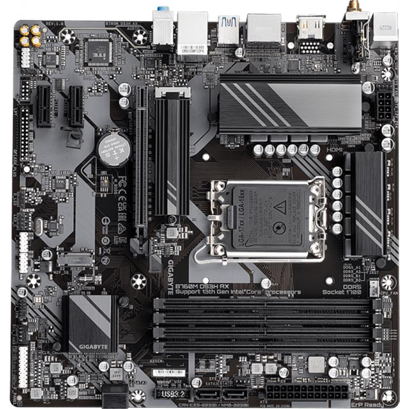 Материнська плата Gigabyte B760M DS3H AX  Socket 1700