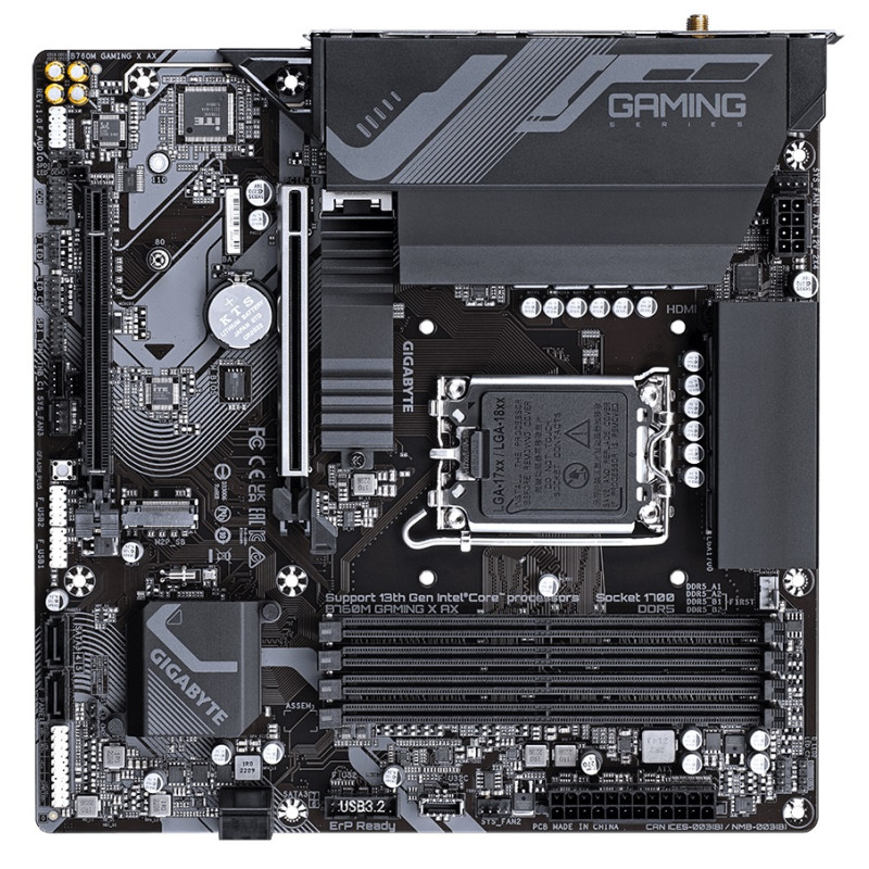 Материнська плата Gigabyte B760M Gaming X AX Socket 1700