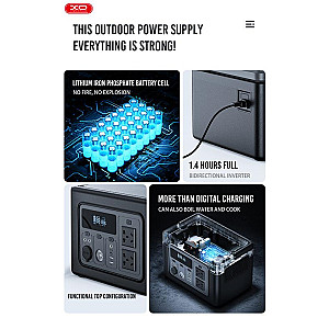 Зарядна станція XO PSA-700 614Wh Li-Ion (6920680834341)