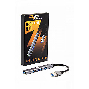 Концентратор USB Frime (1х3.0&3x2.0) Silver (FH-20050)