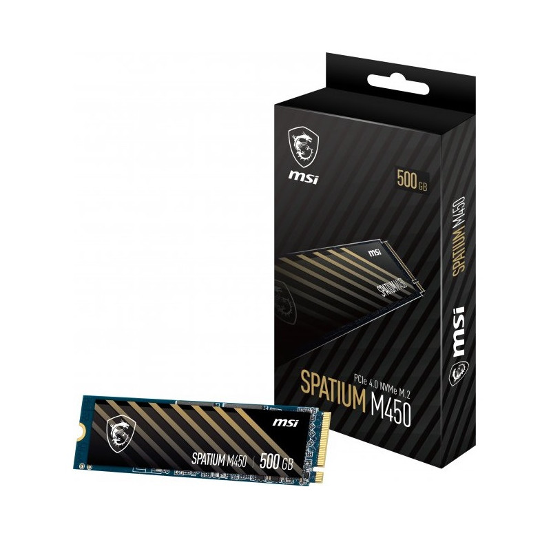 Накопичувач SSD  500GB MSI Spatium M450 M.2 2280 PCIe 4.0 x4 NVMe 3D NAND TLC (S78-440K220-P83)