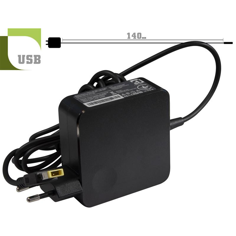 Блок живлення 1StCharger для ноутбука Lenovo 20V 65W 3.25A USB Wall Mount (WM1ST20V65WUSB)