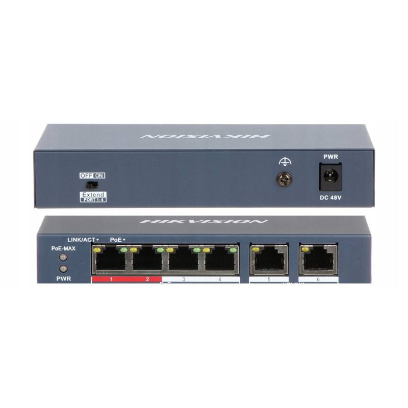 Комутатор Hikvision DS-3E0106P-E/M