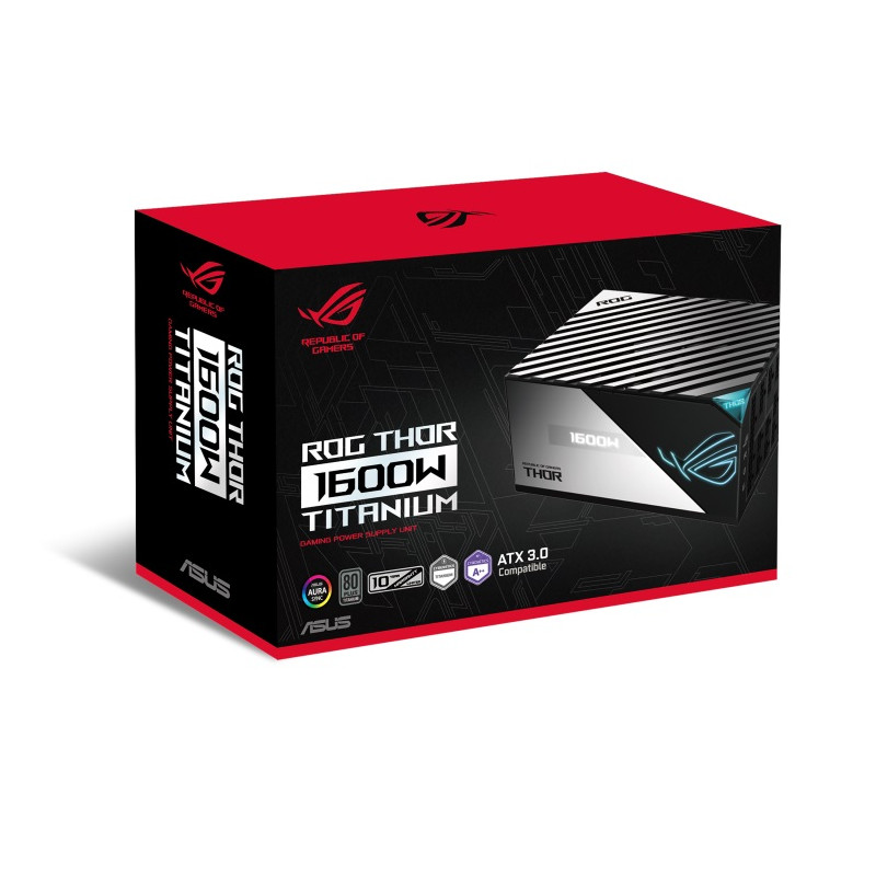 Блок живлення Asus ROG Thor 1600W 80 Plus Titanium Aura OLED (90YE00K0-B0NA00)