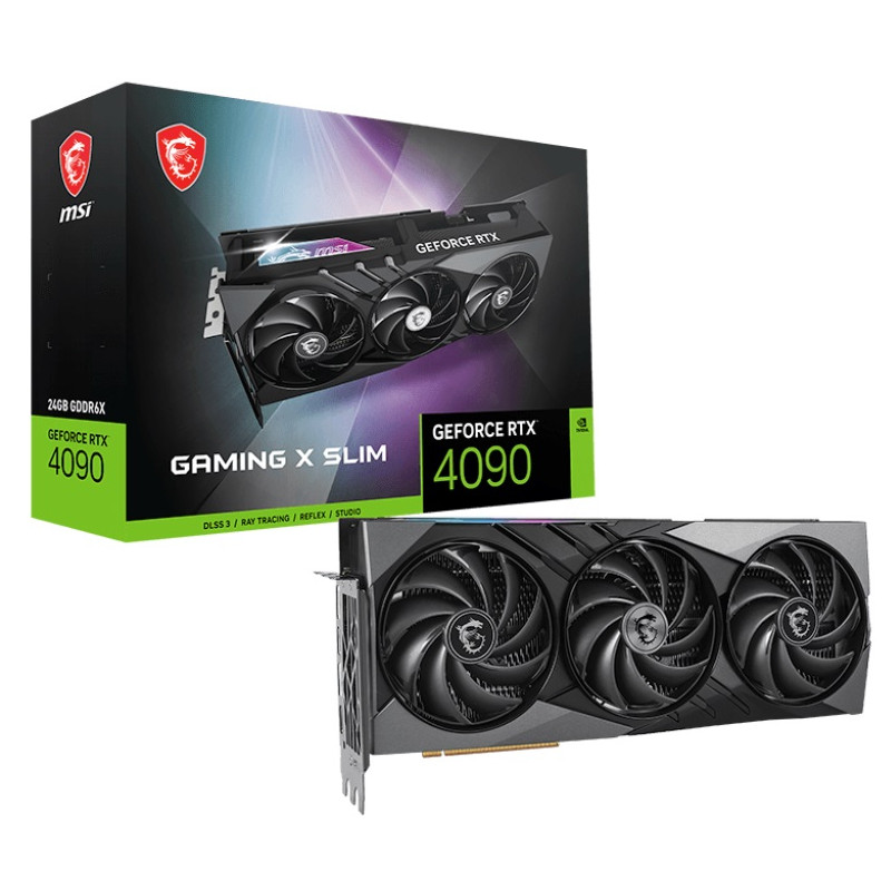 Відеокарта GF RTX 4090 24GB GDDR6X Gaming X Slim MSI (GeForce RTX 4090 GAMING X Slim 24G)