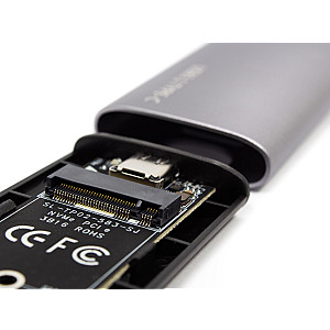 Зовнішня кишеня Frime M.2 NVMe PCIe, USB 3.2 Type-C, Metal, Silver (FHE401.M2UC)