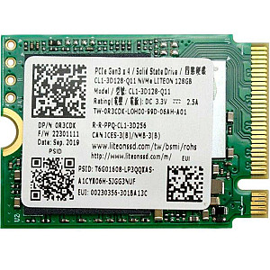 Накопичувач SSD  128GB Lite-On M.2 2230 PCIe 3.0 x4 TLC (CL1-3D128-Q11)