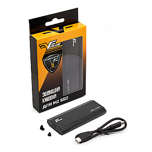 Зовнішня кишеня Frime M.2 NVMe PCIe, USB 3.2 Type-C, Metal, Black (FHE300.M2UC)