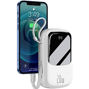Універсальна мобільна батарея Baseus Qpow Digital Display Quick Charging Power Bank 20W 20000mAh White (PPQD-H02) (1283126558955)