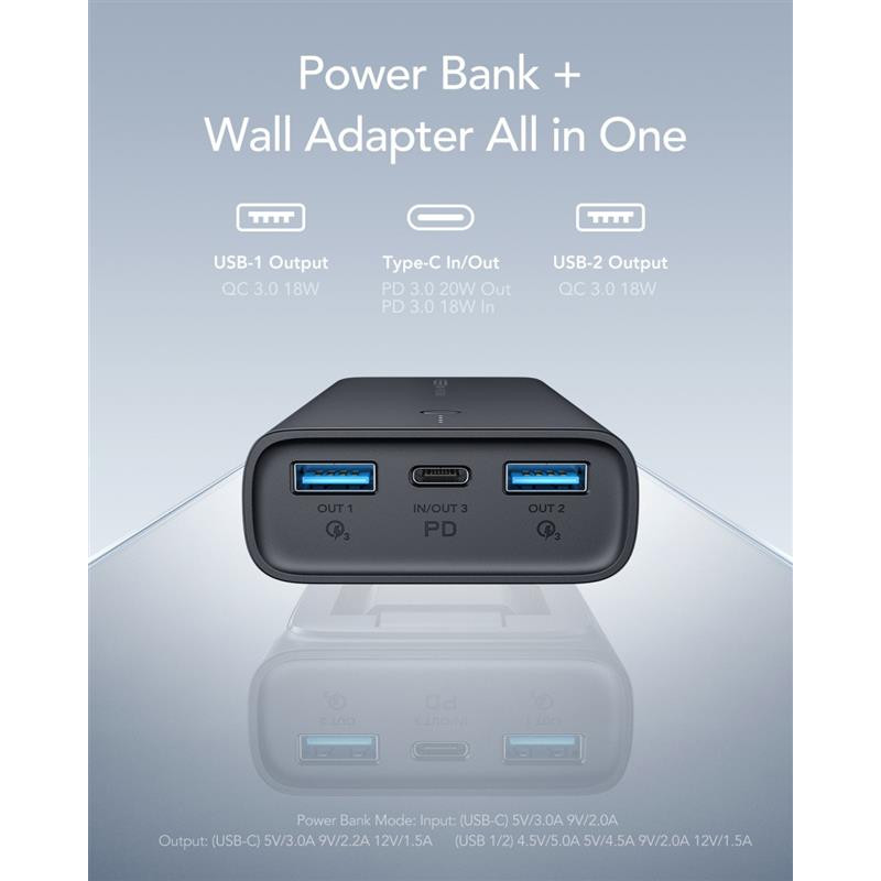 Універсальна мобільна батарея Veger ACE100 10000mAh Black (W1146) (1283126559143)