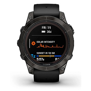 Смарт-годинник Garmin Fenix 7 Pro Sapphire Solar Carbon Gray DLC Titanium with Black Silicone (010-02777-54)
