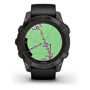 Смарт-годинник Garmin Fenix 7 Pro Sapphire Solar Carbon Gray DLC Titanium with Black Silicone (010-02777-54)