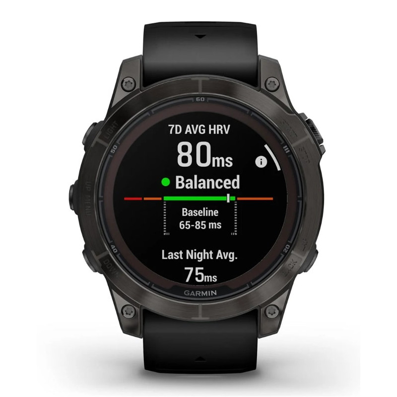 Смарт-годинник Garmin Fenix 7 Pro Sapphire Solar Carbon Gray DLC Titanium with Black Silicone (010-02777-54)