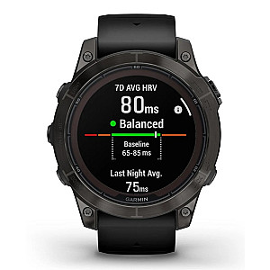 Смарт-годинник Garmin Fenix 7 Pro Sapphire Solar Carbon Gray DLC Titanium with Black Silicone (010-02777-54)