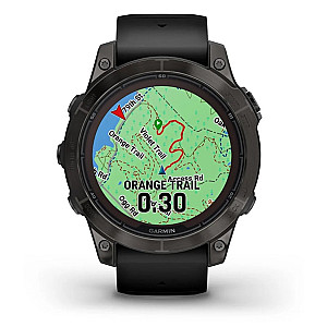 Смарт-годинник Garmin Fenix 7 Pro Sapphire Solar Carbon Gray DLC Titanium with Black Silicone (010-02777-54)