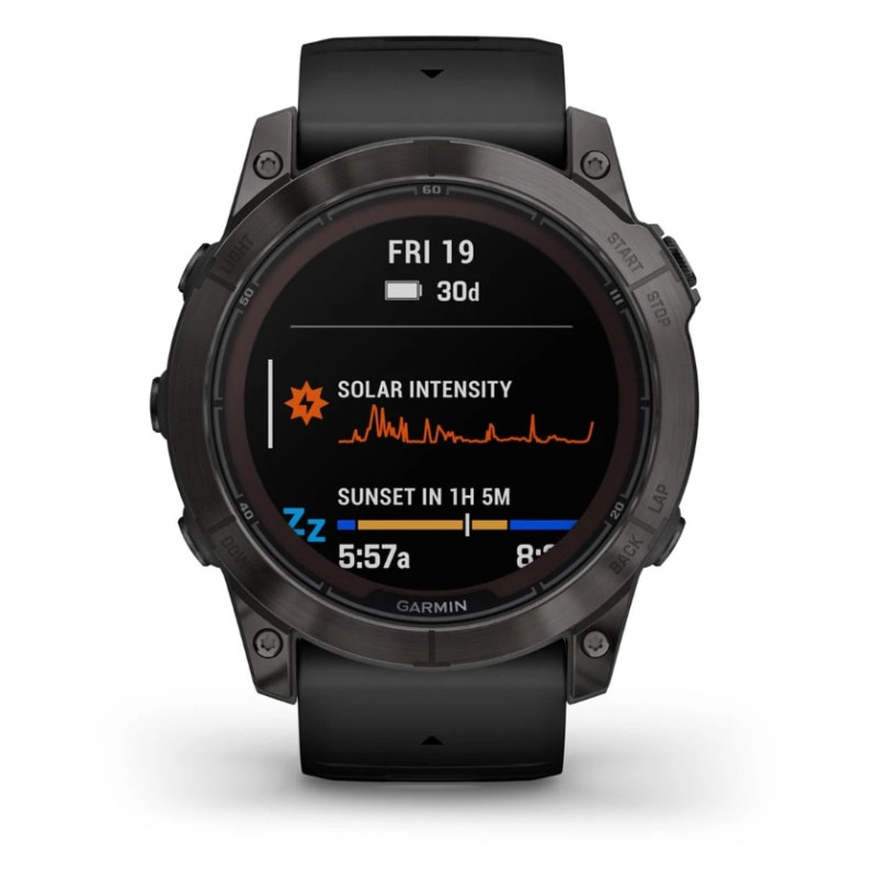 Смарт-годинник Garmin Fenix 7X Pro Sapphire Solar Carbon Gray DLC Titanium with Black Band (010-02778-54)