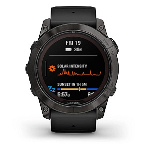Смарт-годинник Garmin Fenix 7X Pro Sapphire Solar Carbon Gray DLC Titanium with Black Band (010-02778-54)